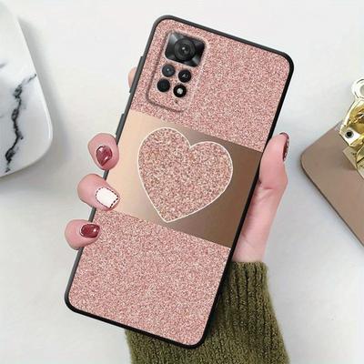TEMU Gold Pink Rose Phone Case For Xiaomi 9 9a 9c 9t 10 10c 10a 12 12c 13 13c 14c K40 Pro 5g Soft Cover Shell Image