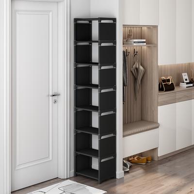 TEMU Adjustable 4/6/8 Tier Metal Shoe Rack - Portable Entryway Storage Shelf, Suitable For Dorm And Home, Sneakers & Footwear Storage Solution, Simple White/ | Durable Shoe Organizer Image