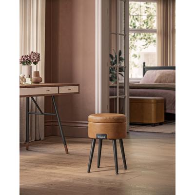 TEMU Vasagle Ekho Collection - Seat Stool Bench With Storage Chest synthetic Leather Mid-century Modern Round Steel To 150 kg Image