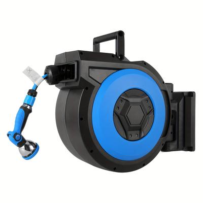 TEMU 20 M + 3 M Hose Reel, Swivel Hose Reel, Wall-mounted Hose Box With Locking Device, 10-in-1 Multifunction Sprayer, Garden Hose Image