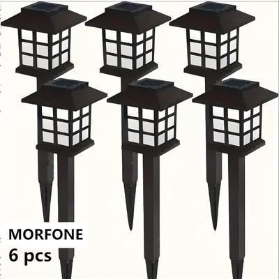 TEMU Morfone 6-pcs Outdoor Solar Lights, Practical Decorative Lighting For Courtyards, Gardens, Camping, Holiday Gatherings, And Outdoor Activities Image