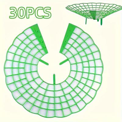 TEMU 20/30pcs Green Strawberry, Watermelon, Growing Racks With 3 Sturdy Legs - Pvc Plant Support Cages For & Rot, Garden Plant Care|functional Garden|pvc Constructio Image