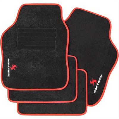 TEMU 4pc Car Mats Set, , , Suitable For All Cars, With Embroidery Mats, Waterproof, Moisture-proof, Dirt-proof, Wear-resistant, Waterproof Car Mats, Carpet Material, Car Decorations, 6 Colours