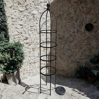 TEMU 1pc Black Plastic Garden Trellis - Durable, For Climbing Vines & Flowers, Indoor/outdoor Use, Potted Plants, Adds To Gardens, Outdoor Trellis | Decorative Garden Cage | Image