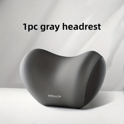 TEMU 1pc Car Neck Pillow Or Lumbar Support Memory Foam Auto Seat Backrest Driver Waist Cushion Headrest Design Image