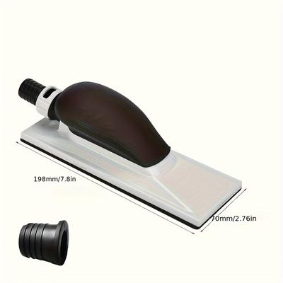 TEMU 1pc Hand Sanding Block, 200x70mm Dust Free Vacuum Hand Sander Dust Extraction Sanding Grinding Sponge Block For Wood Polishing, Car Repair, Household Cleaning Image