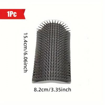 TEMU Cat Self-grooming Tool, Corner Massage Comb, Wall-mounted Scratcher For Short And Long Hair Kittens, Indoor Cat Grooming Brush Image