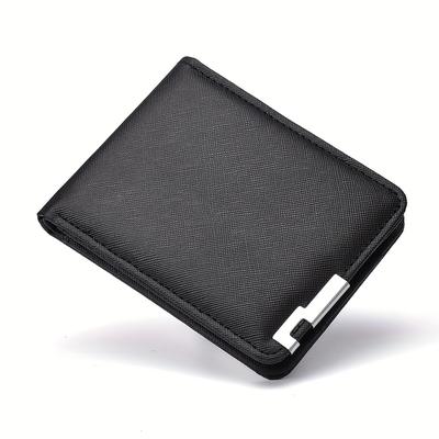 TEMU 1 -thin Fashion Men', Horizontal Pattern - Multi-card Slot License And Credit Card Holder, Geometric , Suitable For Daily Use And Holiday Gifts Image