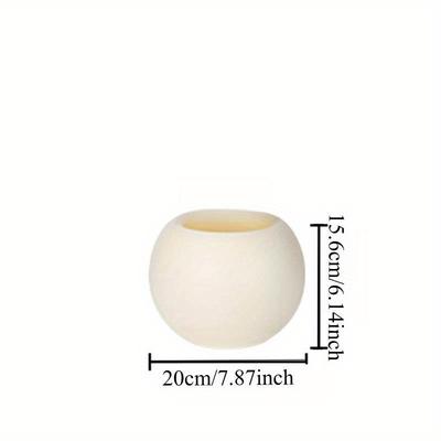 TEMU Extra Large Round Planter, Outdoor/indoor Large Bowl Planters, High-profile Pots Suitable For Gardens, Patios, And Home Decor Image
