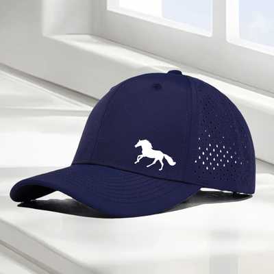 TEMU 1pc Men's Quick-dry High Quality Golf Hat With Print - Perforated Mesh Trucker Style, 6-, 10 Color Options For Outdoor Sports & Casual Wear, Casual Headgear | Horse Print Cap | Quickdry Fabric Image