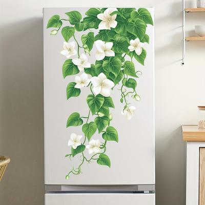 TEMU 1pc Spring Artificial Jade Orchid Wall Decal, Embellished Home Decor Wall Sticker For Refrigerator And Glass Window - A Spring Atmosphere Image
