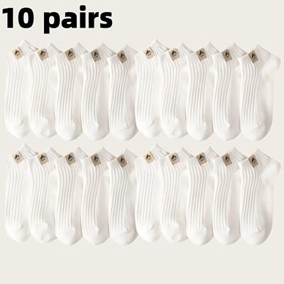 TEMU 10/20 Pairs Men's Socks - Odor-resistant, Comfortable, Breathable, Suitable For All Image