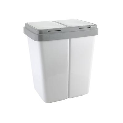 TEMU Wastebasket 2 Compartments, Bio Waste Bin, Paper Basket, Trash, Tabletop Trash Can, Kitchen, Bathroom, , Plastic, , . 45 X 32 X 51 Cm Image
