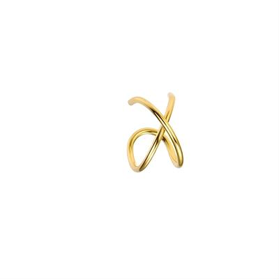 TEMU 1pc Elegant Double Layer Design Stainless Steel Ear Clip, Non-pierced Ear Cuff Earrings For Men And Women, Silvery Tone No Piercing Ear Jewelry Image