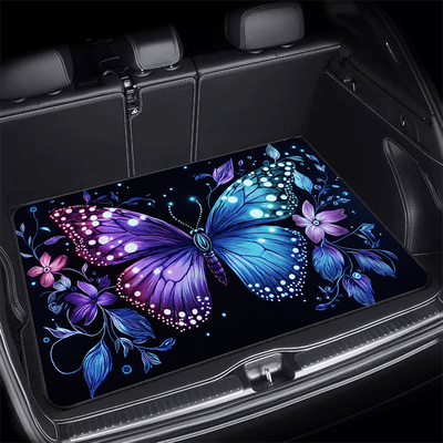 TEMU 1pc Colorful Print Multifunctional Car Trunk Storage Pad - A Anti Slip Foot Pad Customized For . Simple Yet Elegant, Enhances The And Is Suitable For Most Car Models. Image