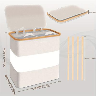 TEMU 104l Folding Laundry Basket Laundry Tub Laundry Bag Laundry Basket With Lid Image