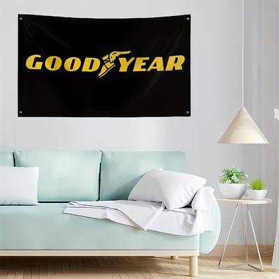 TEMU 1pc 3x5ft Racing Polyester Car Flag - Durable Outdoor/indoor Garage Decor For Man Cave, Garden, Banner - Vibrant Automotive-themed Decoration (90x150cm), Image