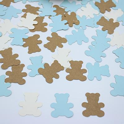 TEMU 100pcs Festive Teddy Bear Shaped Confetti Paper For Themed Birthday Party Table Decorations - Suitable 14 And Up Image