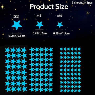 TEMU 143pcs -the- & For Wall Decals - Space Themed Ceiling Stickers For ' Bedrooms And Living Rooms, Reusable, Self-adhesive Home Decor Image