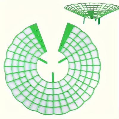 TEMU Essential 10pcs Green Pvc Strawberry Support Cage For Vegetable Garden - 3-legged Plant Protector, And Rot, Easy Assembly, Reusable Fruit Protection, Increase Image