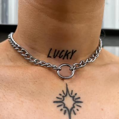 TEMU Simple Circle Necklace Collarbone Chain Image