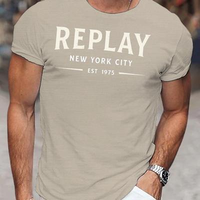 TEMU Graphic T-shirt, Men's Tees, Casual Short Sleeve Top For Summer Wear Image