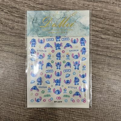 TEMU 1pc Stitch 3d Nail Sticker - Self-adhesive, Durable And Shiny Decal With Poses And , Suitable For Creative Nail Designs, Plastic/fabric/glass/metal/ceramic Surfaces Image