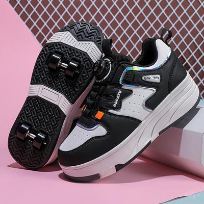 TEMU Unisex Outdoor Versatile Stylish Breathable Roller Shoes With Detachable Dual-use Wheels And A Rotating Design. Image