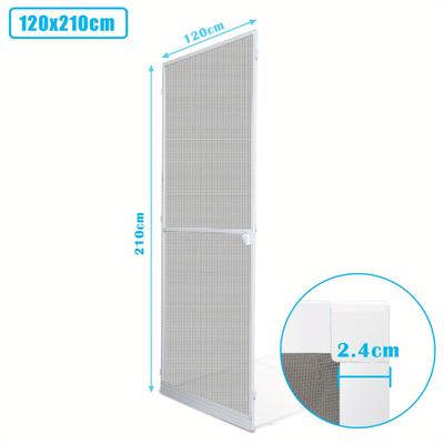 TEMU 120x240cm/120x210cm/95x210cm Insect Screen Door With Aluminum Frame Insect Screen For Living Room Image