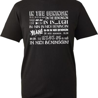 TEMU In Of The Spoof Funny T-shirts, Joke Memes, Funny Sayings, In Di Beninging Image