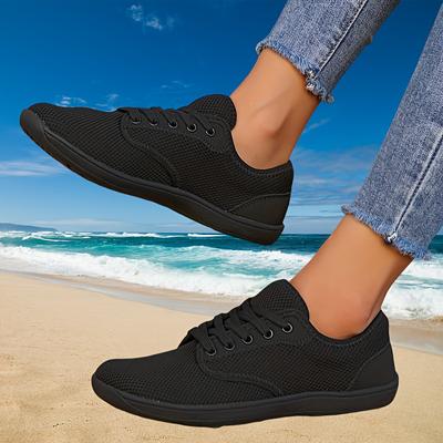 TEMU Women's Breathable Mesh Barefoot Sneakers - Wide Toe, Non-slip Rubber Sole For All Image