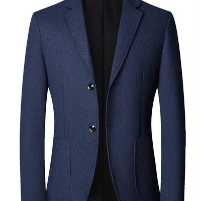 TEMU 2025 Spring/autumn 's Slim Fit Casual Solid Color Polyester Lapel Button Jacket Image