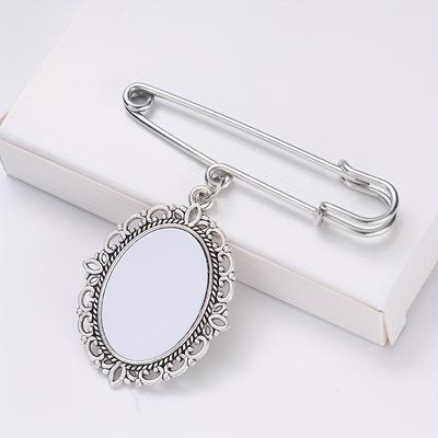 TEMU 1pc Custom Wedding Photo Keychain – Personalized Round Oval Pendant With , Alloy Metal Keyring For Bridal Party Favors & Commemorative Gifts Image