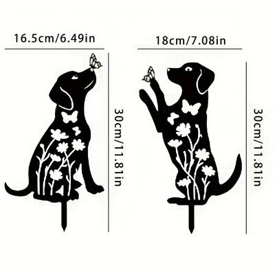TEMU 2 Figurines With Transparent Flowers And Butterflies, Designed For Outdoor Garden Decoration. Image