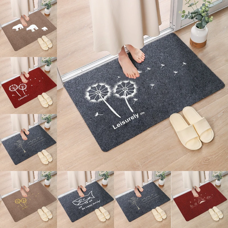 Welcome Mat Living Room Bedroom Entrance Mats Anti-slip Home Decoration Carpet Simple Area Carpet Kitchen Floormat