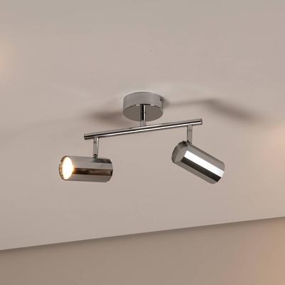 Lucea Deckenstrahler Oktano, chromfarben Länge 30 cm 2-flg. Metall Image