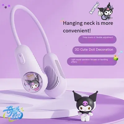 Sanrio Hello Kitty Outdoor Sports Halter Fan Cartoon Summer Student Portable Silent Cute Strong Wind