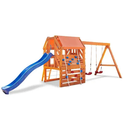 Niedliches Eichhörnchen-Spielzentrum für Kinder aus Holz, Spielplatz im Freien, Wanderrahmen, Image