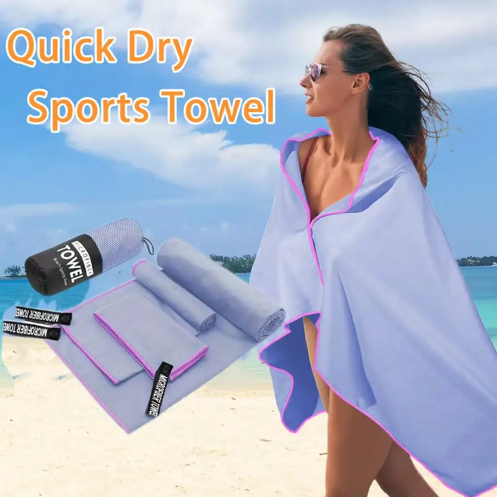 Multifunktionales Handtuch aus saugfähiger, atmungsaktiver und schnell trocknender Mikrofaser, geeignet für Outdoor-Aktivitäten wie am Strand Image