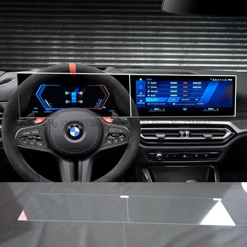Displayschutzfolie aus gehärtetem Glas für BMW 3er G20 G21 i3 M3 X3 2022–2025, 12,3 Zoll, Auto-Infotainment-Radio, GPS-Navigation Image