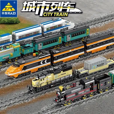 Neue Stadt Zug Power-Angetrieben Diesel Schiene Zug Fracht Mit Tracks Set Modell Hohe-tech Image