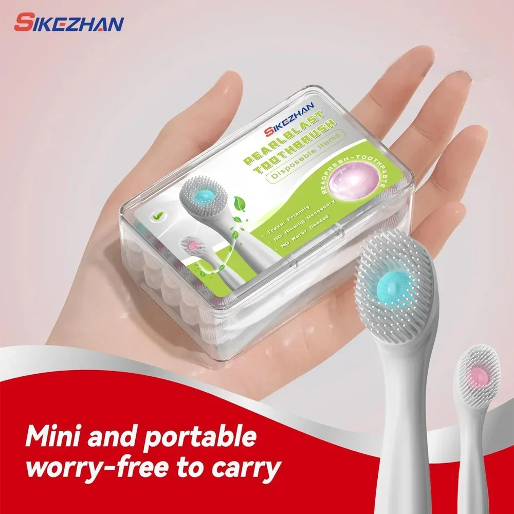 20-teiliges elegantes Zahnbürstenset: weiche Borsten, kompakter Kopf für Erwachsene – sanfte, effektive und Einwegzahnbürste mit Zahnpasta Image