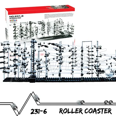 6000 cm Schienenstufe 6 Marmor Run Labyrinth Achterbahn Elektrischer Aufzug Modellbau Junge STEM Image