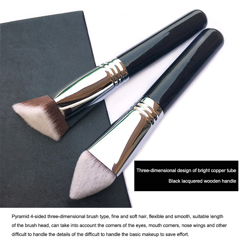 3D/4D Kabuki Foundation Brush – Professioneller veganer Make-up-Pinsel mit Multi-Winkel-Design, flacher Oberseite und konischem Gesichtspinsel Image