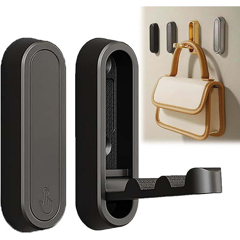 2pcs Folding Wall Hooks Folding Coat Hooks Space-Saving Foldable Hook Bathroom Towel Hook Wall Mounted for Hanging Coat Towels Clothes Hat Bags Keys