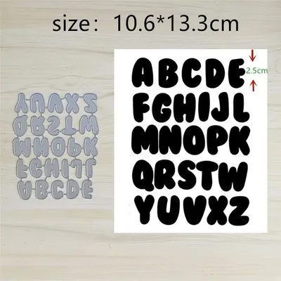 26Pcs Letter Metal Cut Dies Stencils for Scrapbooking Stamp/Photo Album Decorative Embossing DIY