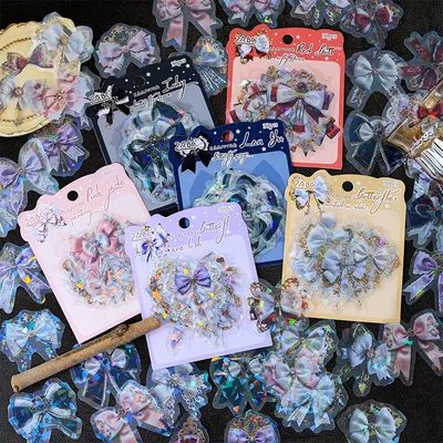 30 pcs Kawaii bowknot Stickers pack Adhesive Diy Decorative Diary Album Scrapbooking accessories