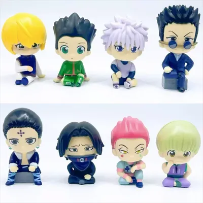 Hunter x Hunter Anime Action Figure, Gon Freecss, Alluka Zoldyck, Chrollo Lucilfer, Statuette Kurapika, Toys model, Presente