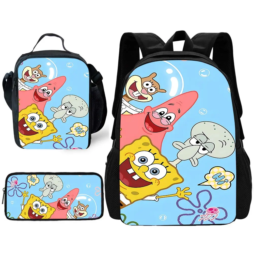Sac à dos d'école de dessin animé mignon pour enfants, sacs à lunch, sacs à crayons, sacs d'école pour garçons et filles, meilleur cadeau
