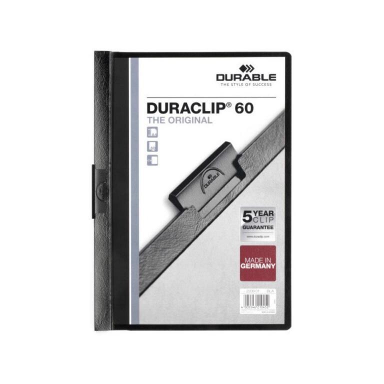 Durable Cliphefter Duraclip Original 60 schwarz Packung mit 25 Stück Image